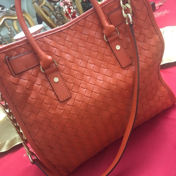 Michael Kors LG Persimmon Orange Hamilton tote - Picture 4 of 4